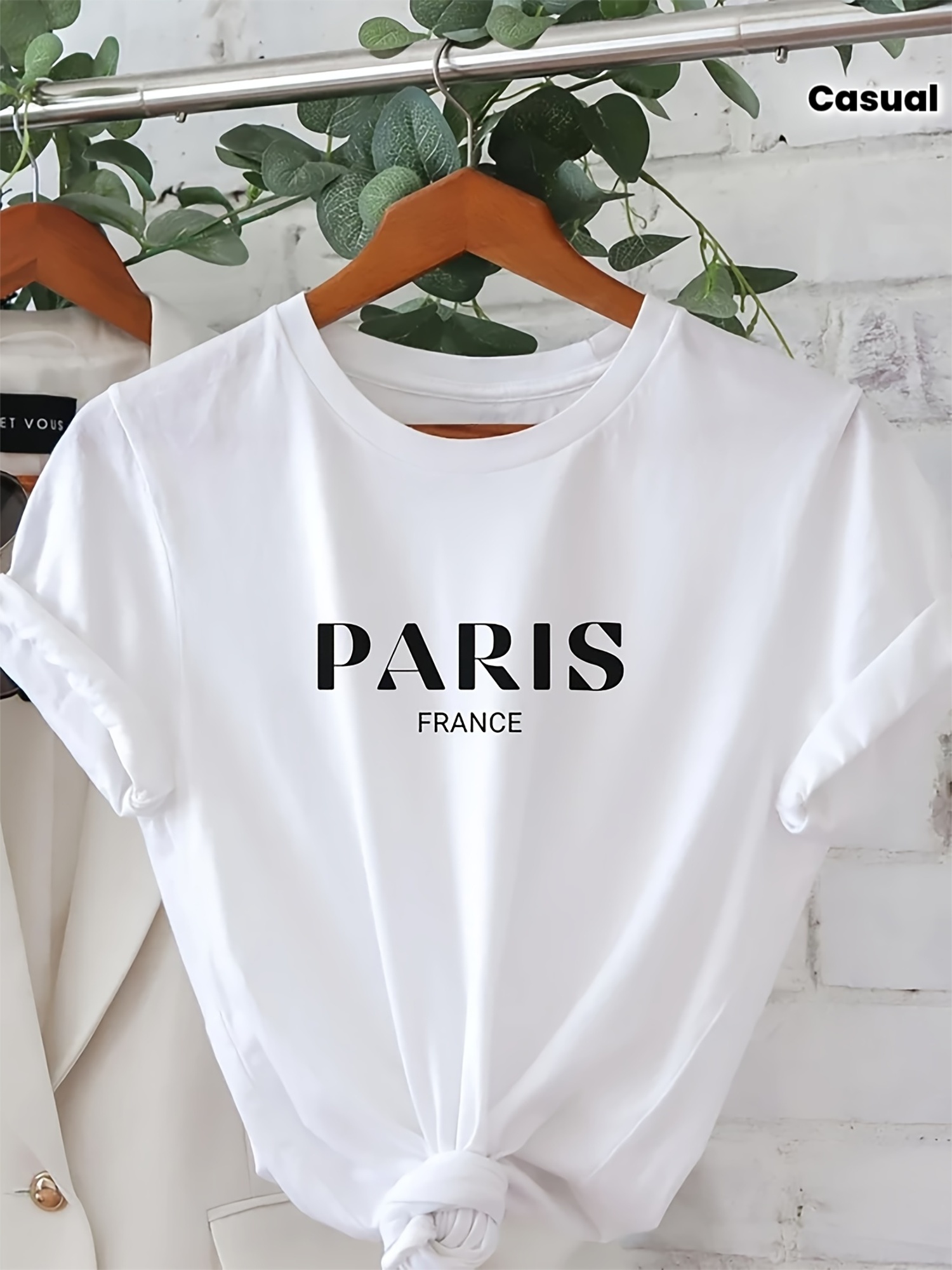 Summer Clothing In Paris - تي شيرت نسائي كاجوال بأكمام قصيرة