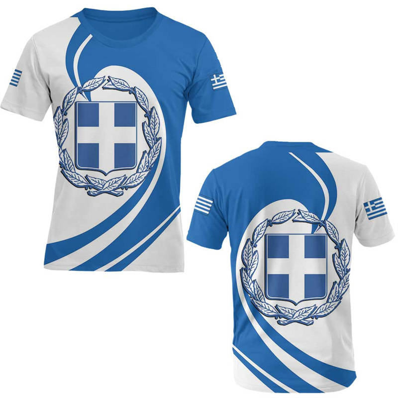 Greece Flag Map 3d Printed T S - مراجعة Summer Clothing For Greece وسعره
