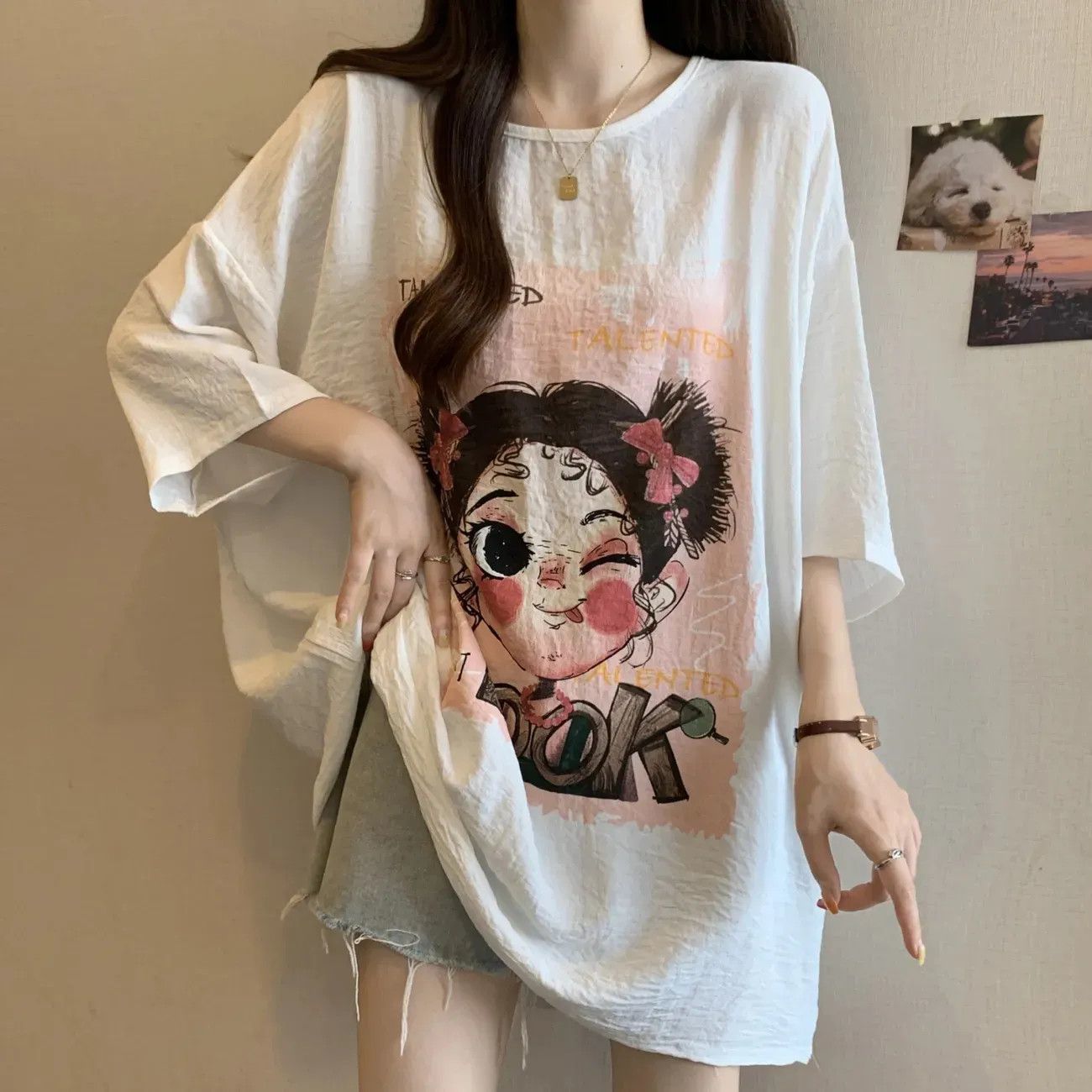 ملابس نسائية كبيرة الحجم لفصلي - مراجعة Summer Clothing Cartoon وسعره