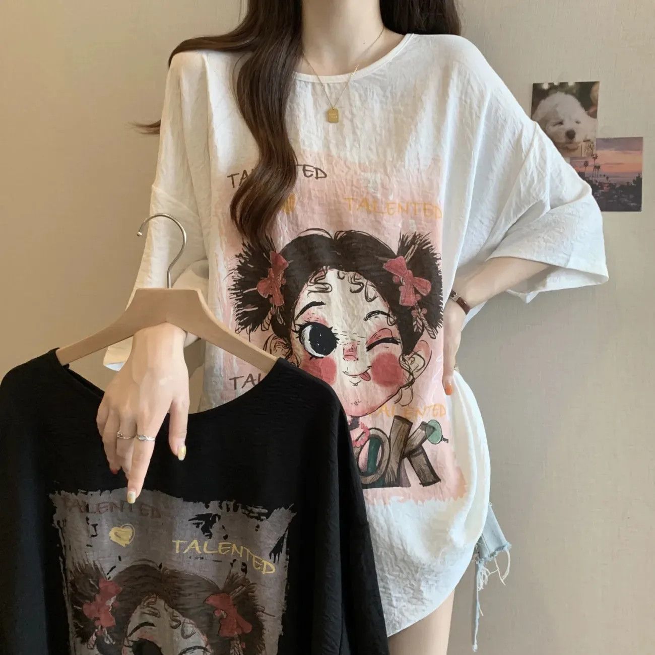 ملابس نسائية كبيرة الحجم لفصلي - مراجعة Summer Clothing Cartoon وسعره