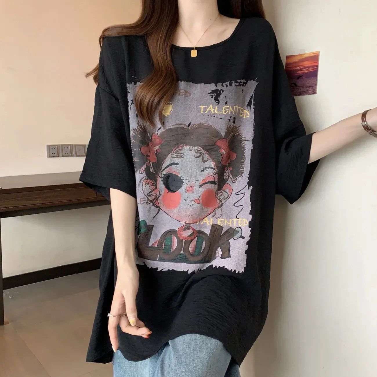 ملابس نسائية كبيرة الحجم لفصلي - مراجعة Summer Clothing Cartoon وسعره